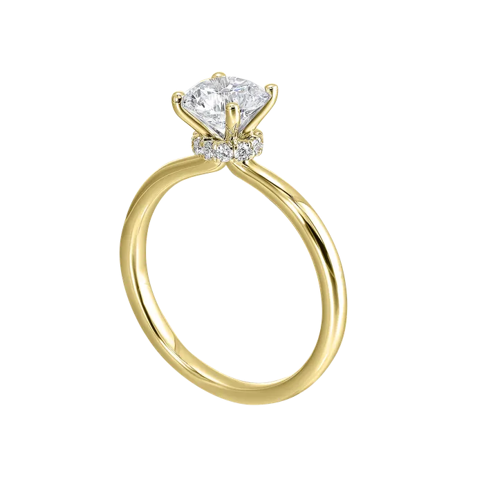 Rings ThollotColorado Cut 14K Yellow Gold 10ctw 4 Prong Style Diamond SemiMount Engagement Ring GEMS ONE CORPRATION Rings ThollotColorado Cut 14K Yellow Gold 10ctw 4 Prong Style Diamond SemiMount Engagement Ring GEMS ONE CORPRATION