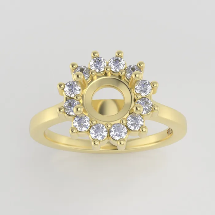 Rings VENVS The Soleil 14k Yellow Size 8 Stone PS132 Antelope Ring Box Custom Engraving 0 Rings VENVS The Soleil 14k Yellow Size 8 Stone PS132 Antelope Ring Box Custom Engraving 0