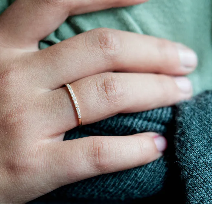 Rings Vivien Frank Designs Demi Eternity Ring 18k solid gold
