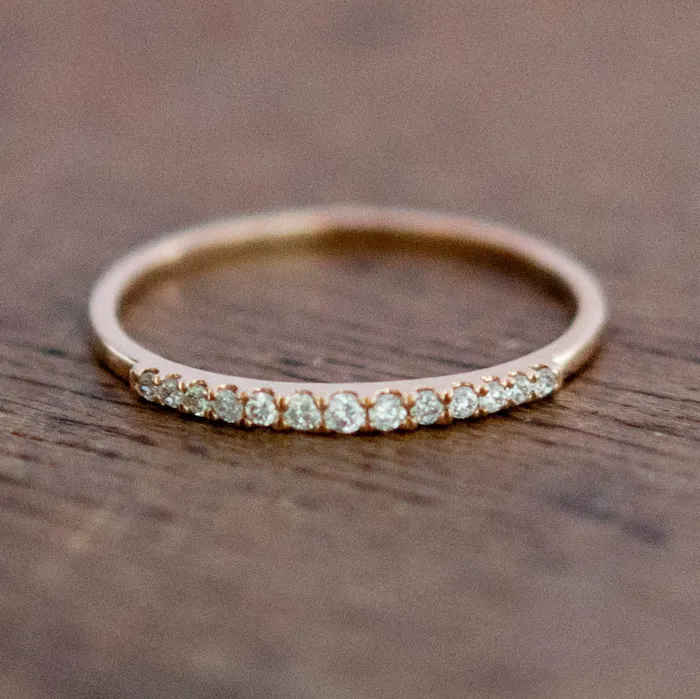 Rings Vivien Frank Designs Demi Eternity Ring 18k solid gold