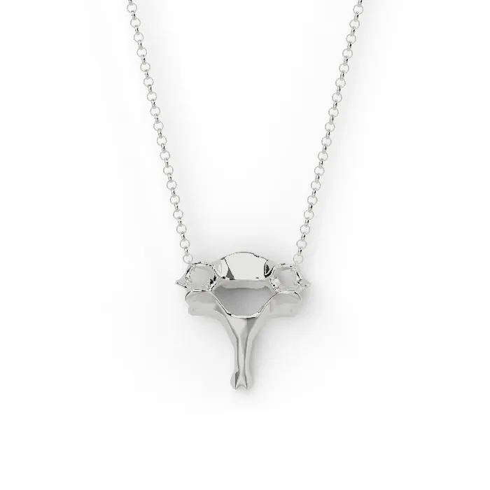 sciencejewelry1824 Necklaces cervical vertebra necklace silver