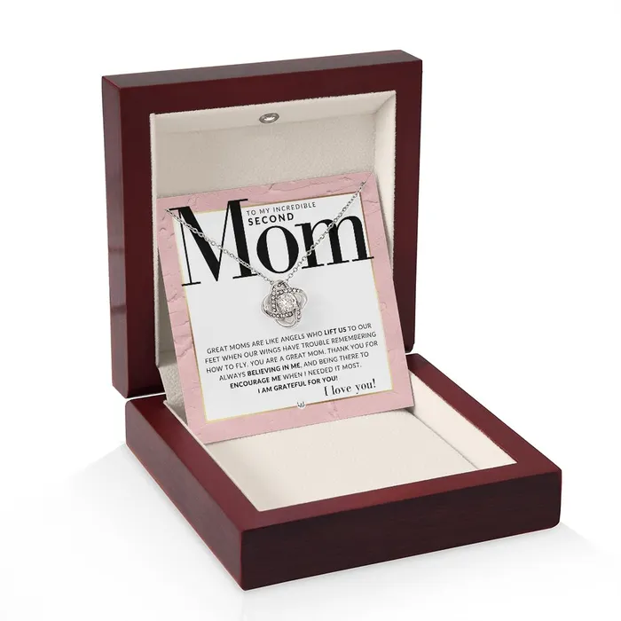 Second Mom Gift Present for Stepmom Bonus Mom Second Mom Unbiological Mom or Other Mom Great For Mothers Day Christmas Her Birthday Or As An Encouragement Gift ShineOn Fulfillment Necklaces