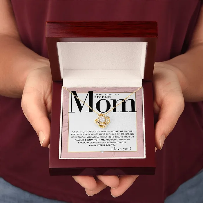 Second Mom Gift Present for Stepmom Bonus Mom Second Mom Unbiological Mom or Other Mom Great For Mothers Day Christmas Her Birthday Or As An Encouragement Gift ShineOn Fulfillment Necklaces