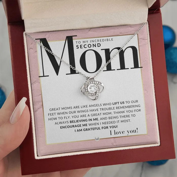Second Mom Gift Present for Stepmom Bonus Mom Second Mom Unbiological Mom or Other Mom Great For Mothers Day Christmas Her Birthday Or As An Encouragement Gift ShineOn Fulfillment Necklaces