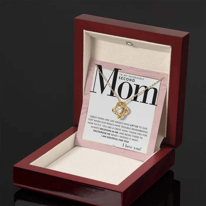 Second Mom Gift Present for Stepmom Bonus Mom Second Mom Unbiological Mom or Other Mom Great For Mothers Day Christmas Her Birthday Or As An Encouragement Gift ShineOn Fulfillment Necklaces
