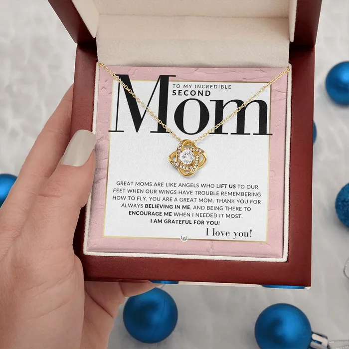 Second Mom Gift Present for Stepmom Bonus Mom Second Mom Unbiological Mom or Other Mom Great For Mothers Day Christmas Her Birthday Or As An Encouragement Gift ShineOn Fulfillment Necklaces