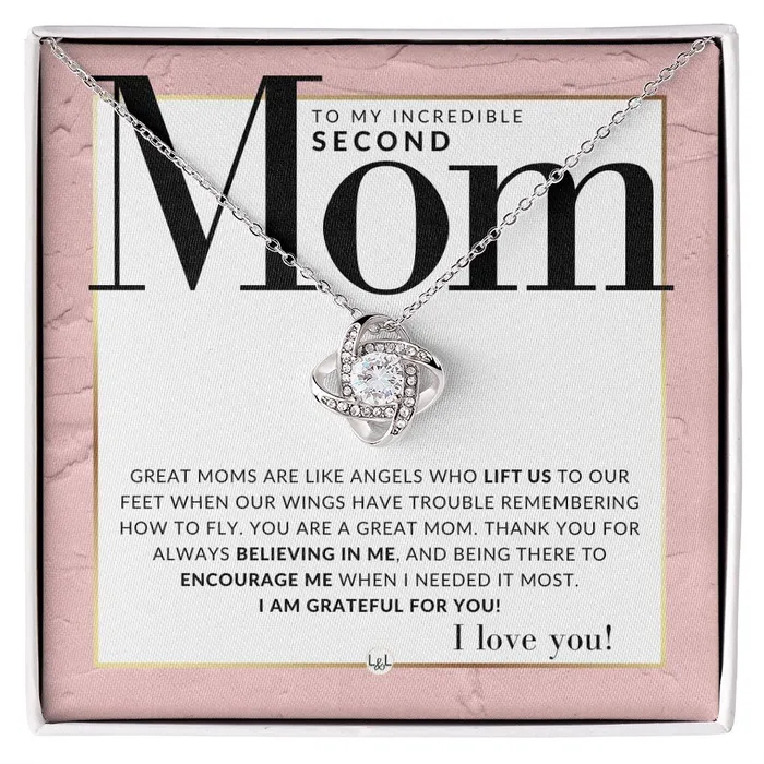Second Mom Gift Present for Stepmom Bonus Mom Second Mom Unbiological Mom or Other Mom Great For Mothers Day Christmas Her Birthday Or As An Encouragement Gift ShineOn Fulfillment Necklaces
