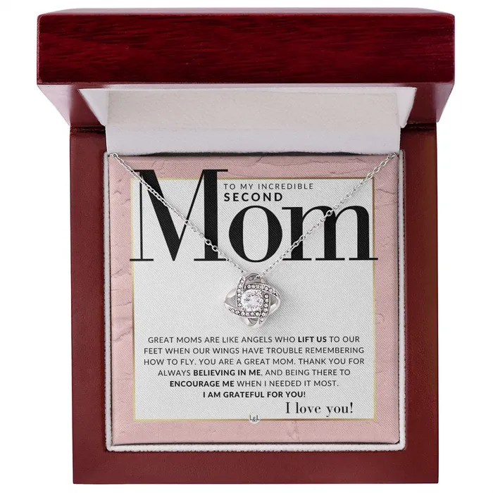 Second Mom Gift Present for Stepmom Bonus Mom Second Mom Unbiological Mom or Other Mom Great For Mothers Day Christmas Her Birthday Or As An Encouragement Gift ShineOn Fulfillment Necklaces