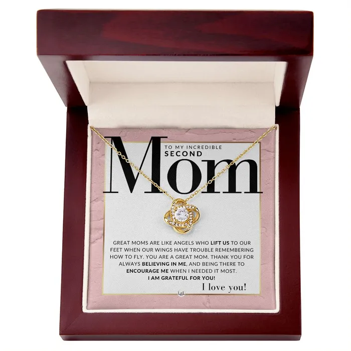 Second Mom Gift Present for Stepmom Bonus Mom Second Mom Unbiological Mom or Other Mom Great For Mothers Day Christmas Her Birthday Or As An Encouragement Gift ShineOn Fulfillment Necklaces