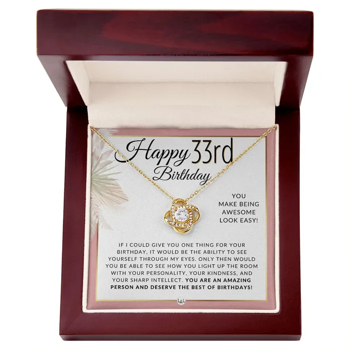 ShineOn Fulfillment 33rd Birthday Gift For Her Necklace For 33 Year Old Beautiful Womans Birthday Pendant Jewelry Necklaces