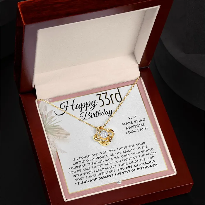 ShineOn Fulfillment 33rd Birthday Gift For Her Necklace For 33 Year Old Beautiful Womans Birthday Pendant Jewelry Necklaces