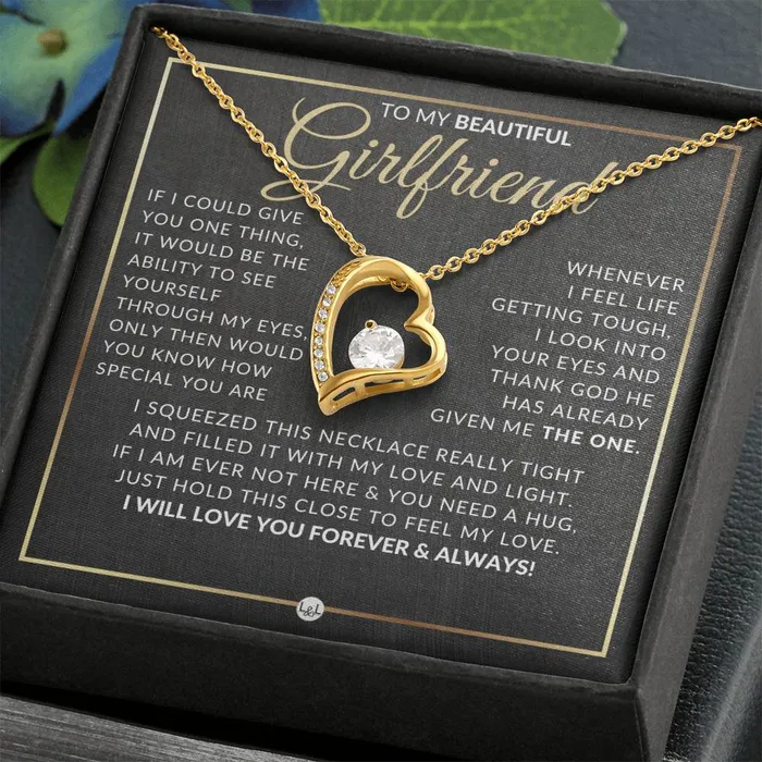ShineOn Fulfillment Gift Idea For Girlfriend Who Has Everything Open Heart Pendant Necklace Sentimental and Romantic Christmas Valentines Day Birthday or Anniversary Present Necklaces