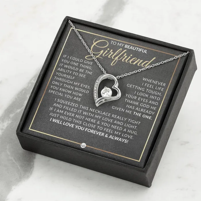 ShineOn Fulfillment Gift Idea For Girlfriend Who Has Everything Open Heart Pendant Necklace Sentimental and Romantic Christmas Valentines Day Birthday or Anniversary Present Necklaces