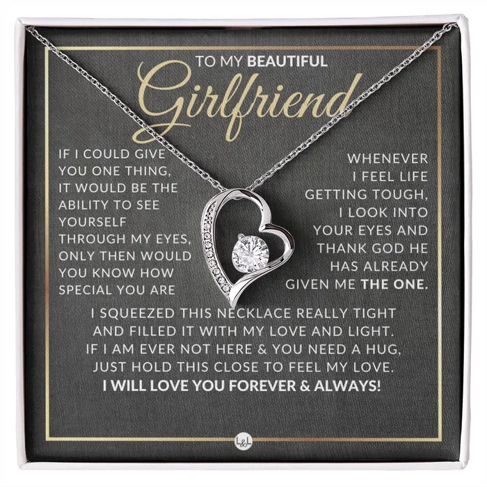 ShineOn Fulfillment Gift Idea For Girlfriend Who Has Everything Open Heart Pendant Necklace Sentimental and Romantic Christmas Valentines Day Birthday or Anniversary Present Necklaces