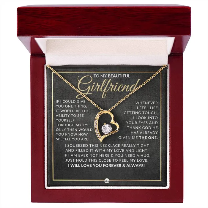 ShineOn Fulfillment Gift Idea For Girlfriend Who Has Everything Open Heart Pendant Necklace Sentimental and Romantic Christmas Valentines Day Birthday or Anniversary Present Necklaces