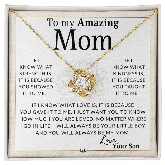 ShineOn Fulfillment Necklaces Gift for Mom From Son Because of You
