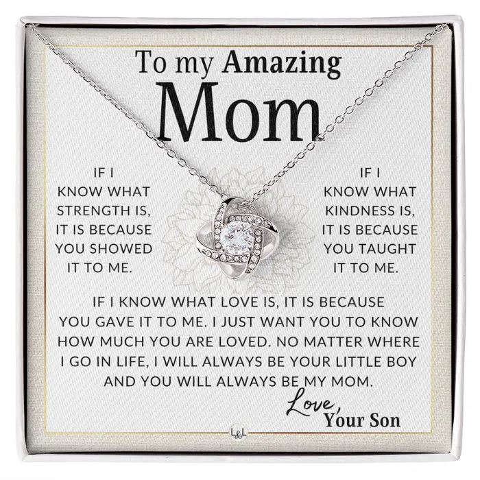 ShineOn Fulfillment Necklaces Gift for Mom From Son Because of You