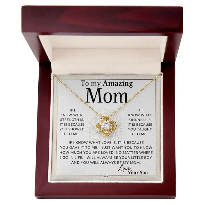 ShineOn Fulfillment Necklaces Gift for Mom From Son Because of You