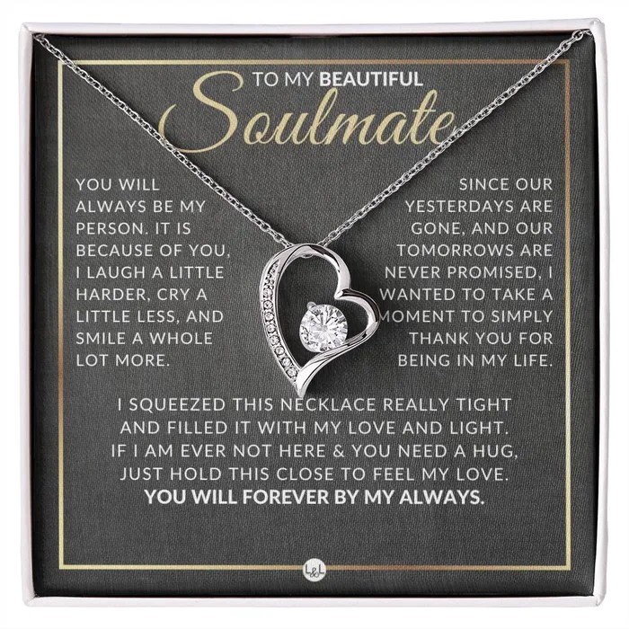 ShineOn Fulfillment Necklaces Gift For Soulmate Open Heart Pendant Necklace Sentimental and Romantic Christmas Valentines Day Birthday or Anniversary Present