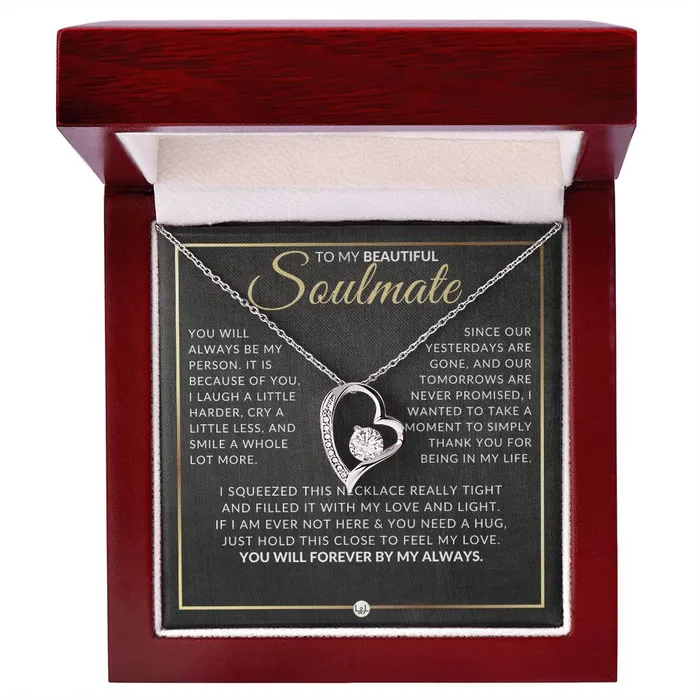 ShineOn Fulfillment Necklaces Gift For Soulmate Open Heart Pendant Necklace Sentimental and Romantic Christmas Valentines Day Birthday or Anniversary Present
