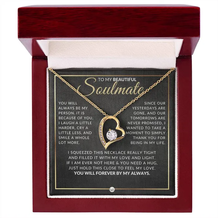 ShineOn Fulfillment Necklaces Gift For Soulmate Open Heart Pendant Necklace Sentimental and Romantic Christmas Valentines Day Birthday or Anniversary Present