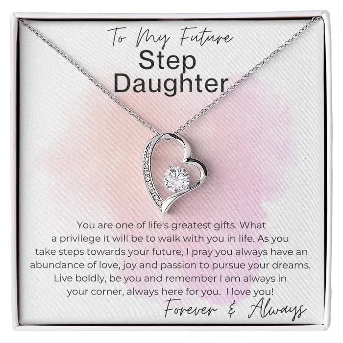 ShineOn Fulfillment Necklaces I Am Always In Your Corner Gift for Future Step Daughter Heart Pendant Necklace ShineOn Fulfillment Necklaces I Am Always In Your Corner Gift for Future Step Daughter Heart Pendant Necklace