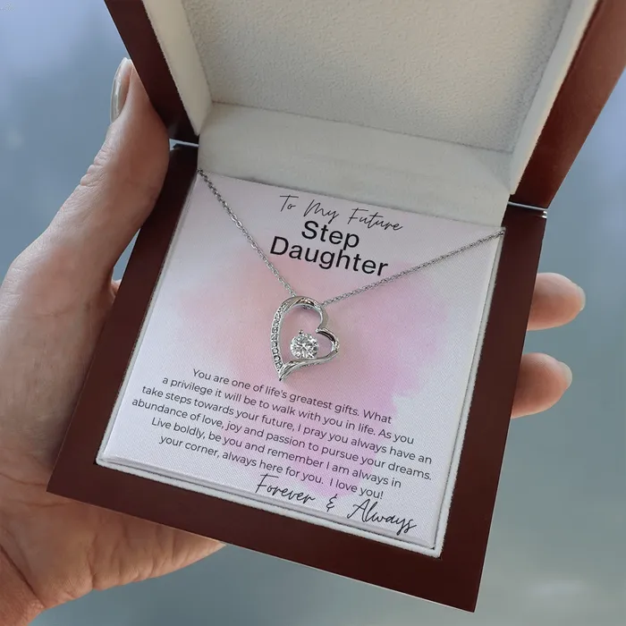 ShineOn Fulfillment Necklaces I Am Always In Your Corner Gift for Future Step Daughter Heart Pendant Necklace