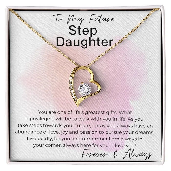 ShineOn Fulfillment Necklaces I Am Always In Your Corner Gift for Future Step Daughter Heart Pendant Necklace