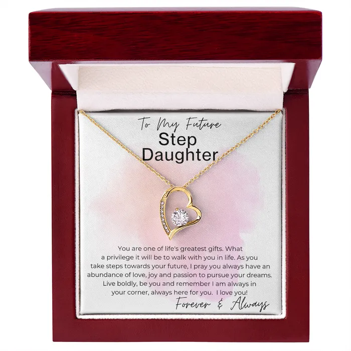 ShineOn Fulfillment Necklaces I Am Always In Your Corner Gift for Future Step Daughter Heart Pendant Necklace