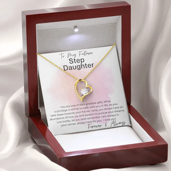 ShineOn Fulfillment Necklaces I Am Always In Your Corner Gift for Future Step Daughter Heart Pendant Necklace