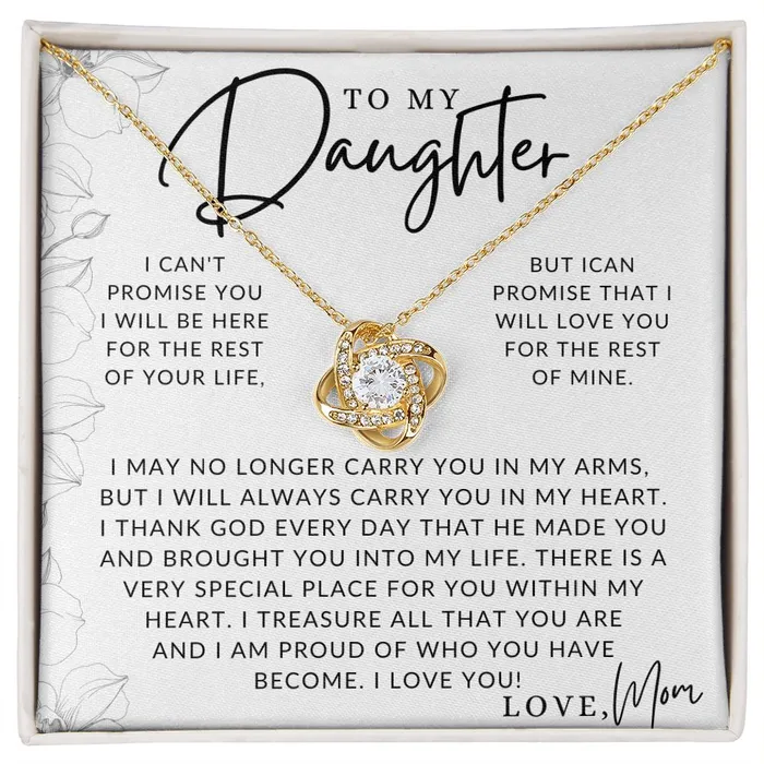 ShineOn Fulfillment Necklaces I Love You To My Daughter From Mom Mother to Daughter Gift Christmas Gifts Birthday Present Graduation Necklace Valentines Day