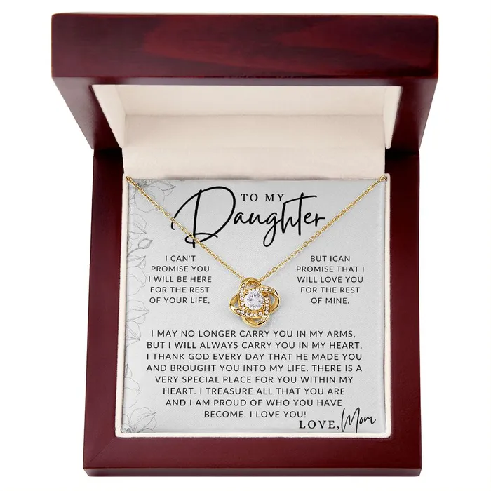 ShineOn Fulfillment Necklaces I Love You To My Daughter From Mom Mother to Daughter Gift Christmas Gifts Birthday Present Graduation Necklace Valentines Day