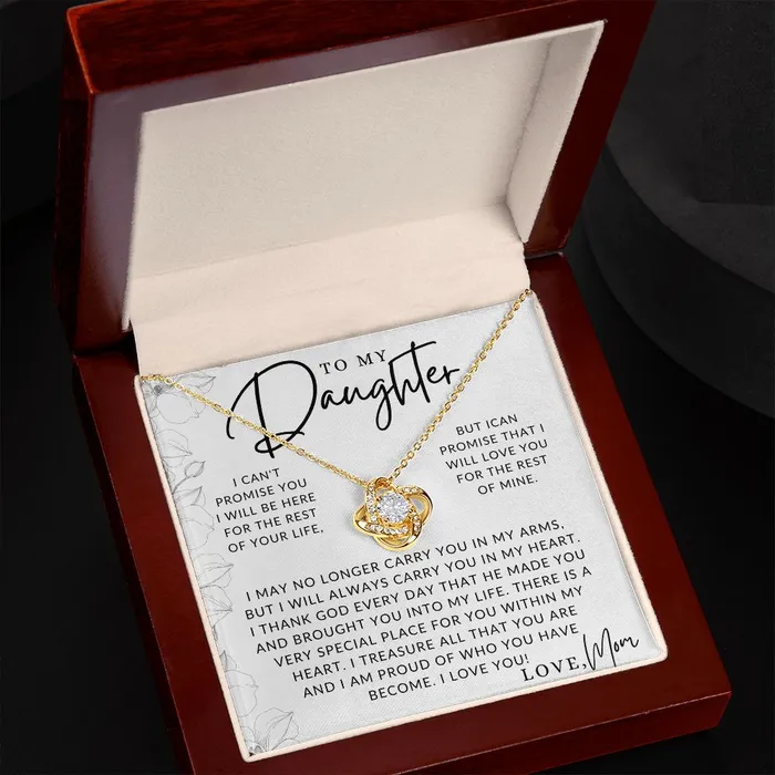 ShineOn Fulfillment Necklaces I Love You To My Daughter From Mom Mother to Daughter Gift Christmas Gifts Birthday Present Graduation Necklace Valentines Day