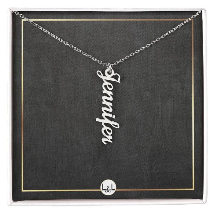 ShineOn Fulfillment Necklaces Multiple Vertical Names Custom Name Necklace