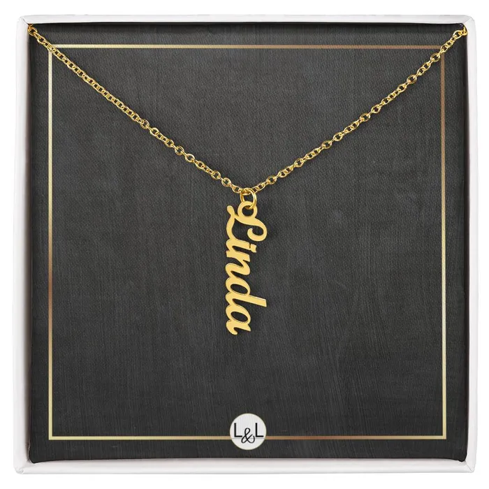 ShineOn Fulfillment Necklaces Multiple Vertical Names Custom Name Necklace
