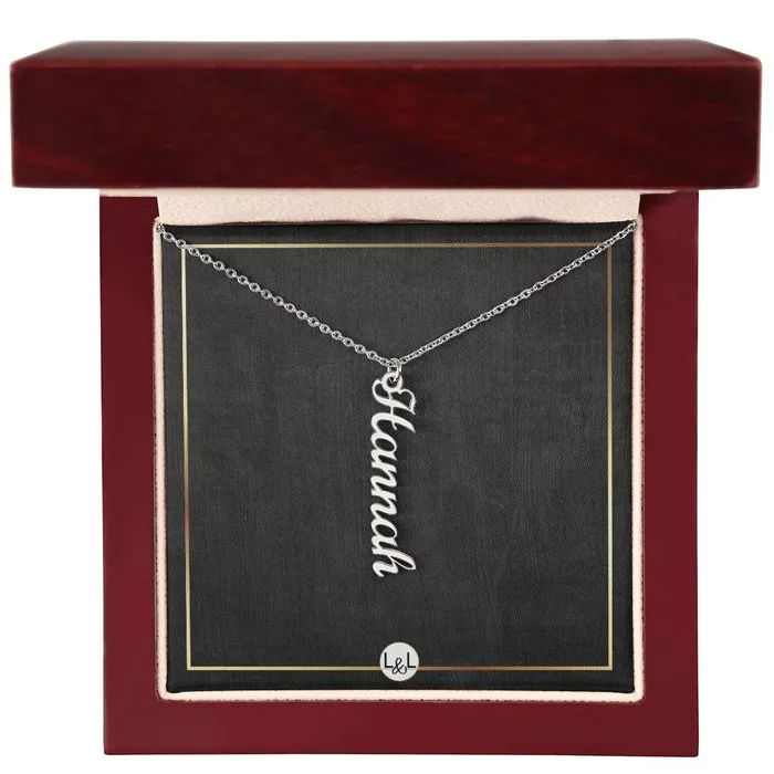 ShineOn Fulfillment Necklaces Multiple Vertical Names Custom Name Necklace