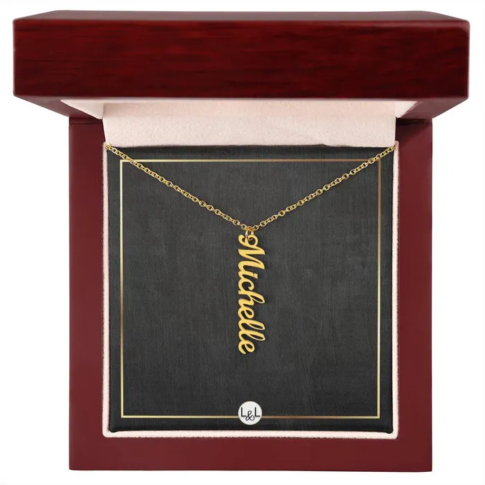 ShineOn Fulfillment Necklaces Multiple Vertical Names Custom Name Necklace