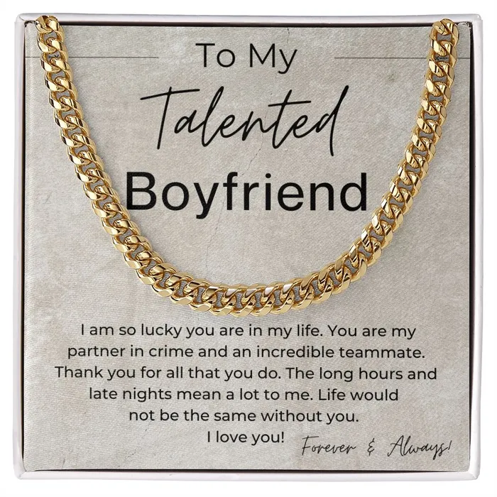 ShineOn Fulfillment Necklaces My Partner in Crime Gift for Boyfriend Linked Chain Necklace ShineOn Fulfillment Necklaces My Partner in Crime Gift for Boyfriend Linked Chain Necklace