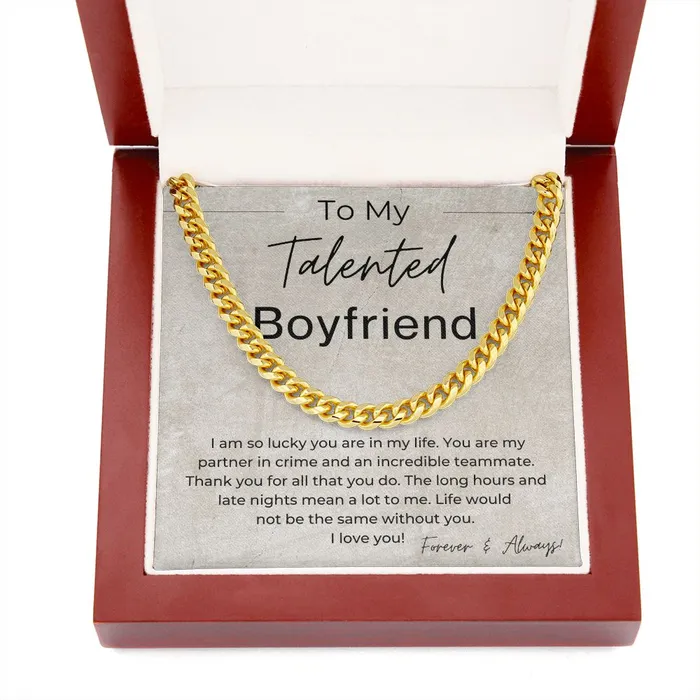 ShineOn Fulfillment Necklaces My Partner in Crime Gift for Boyfriend Linked Chain Necklace