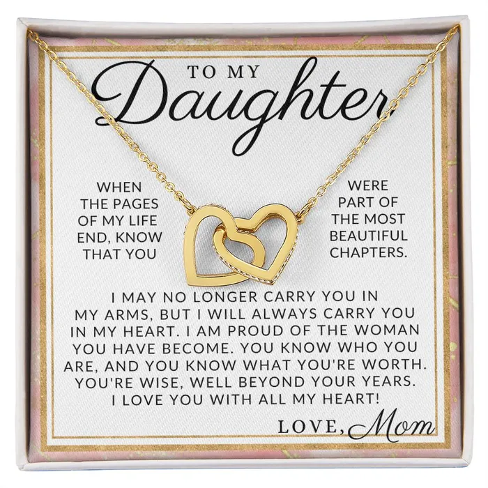 ShineOn Fulfillment Necklaces The Best Part To My Daughter From Mom Mother to Daughter Necklace Christmas Gifts Birthday Present Graduation Gift Valentines Day