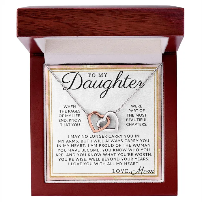 ShineOn Fulfillment Necklaces The Best Part To My Daughter From Mom Mother to Daughter Necklace Christmas Gifts Birthday Present Graduation Gift Valentines Day