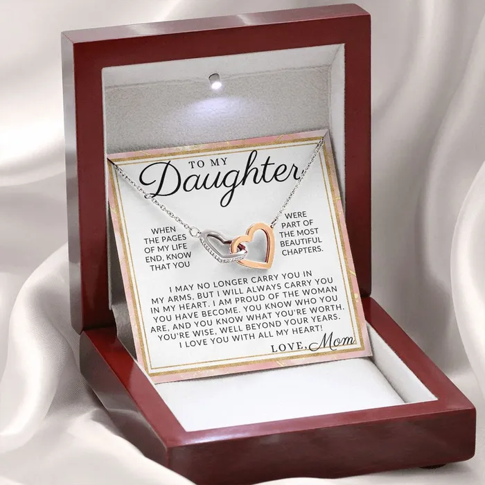 ShineOn Fulfillment Necklaces The Best Part To My Daughter From Mom Mother to Daughter Necklace Christmas Gifts Birthday Present Graduation Gift Valentines Day