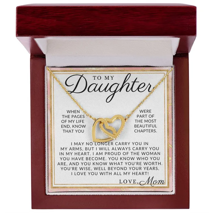 ShineOn Fulfillment Necklaces The Best Part To My Daughter From Mom Mother to Daughter Necklace Christmas Gifts Birthday Present Graduation Gift Valentines Day