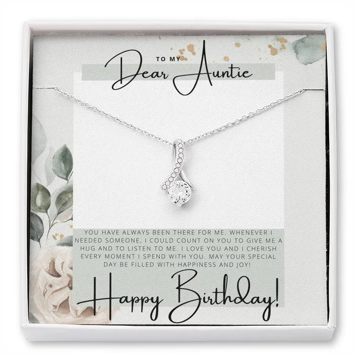 ShineOn Fulfillment Necklaces To my Dear Auntie Happy Birthday Birthday Gift Pendant Necklace For Aunt ShineOn Fulfillment Necklaces To my Dear Auntie Happy Birthday Birthday Gift Pendant Necklace For Aunt