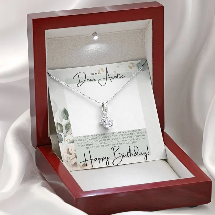 ShineOn Fulfillment Necklaces To my Dear Auntie Happy Birthday Birthday Gift Pendant Necklace For Aunt
