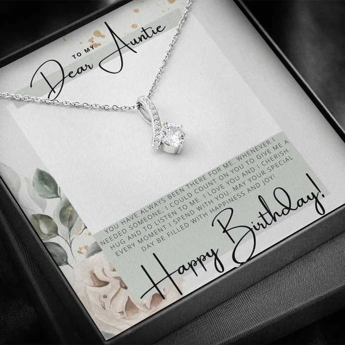ShineOn Fulfillment Necklaces To my Dear Auntie Happy Birthday Birthday Gift Pendant Necklace For Aunt