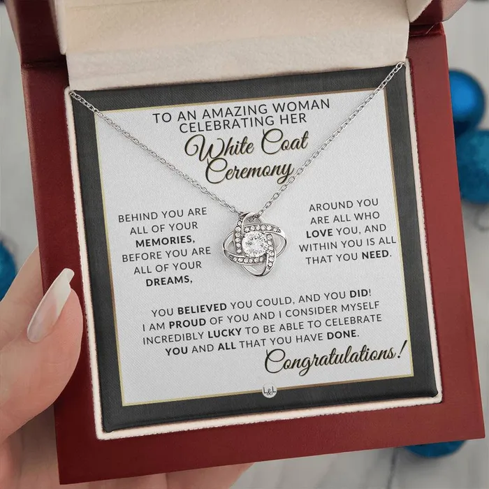 ShineOn Fulfillment Necklaces White Coat Ceremony Gifts Pharmacy School Nurse Vet Dentist Veterinarian Physical Therapy Graduation Pendant Necklace Graduation Gift Idea For Her