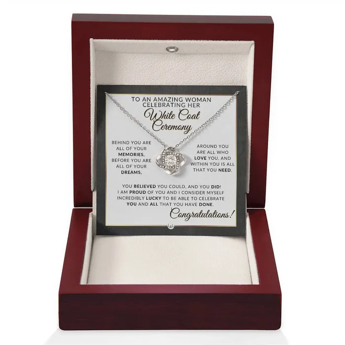 ShineOn Fulfillment Necklaces White Coat Ceremony Gifts Pharmacy School Nurse Vet Dentist Veterinarian Physical Therapy Graduation Pendant Necklace Graduation Gift Idea For Her