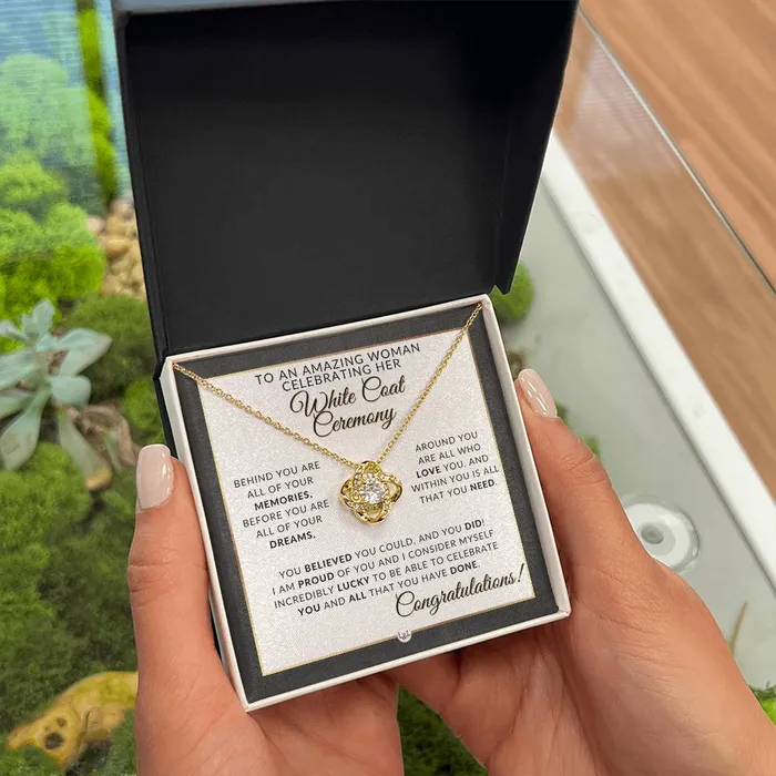 ShineOn Fulfillment Necklaces White Coat Ceremony Gifts Pharmacy School Nurse Vet Dentist Veterinarian Physical Therapy Graduation Pendant Necklace Graduation Gift Idea For Her
