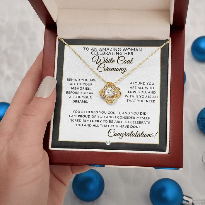 ShineOn Fulfillment Necklaces White Coat Ceremony Gifts Pharmacy School Nurse Vet Dentist Veterinarian Physical Therapy Graduation Pendant Necklace Graduation Gift Idea For Her